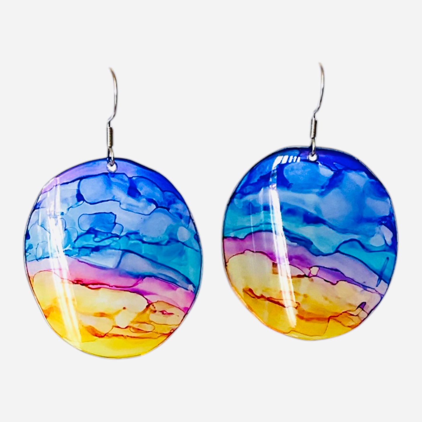 boucles rondes multicolores en plastique recyclé