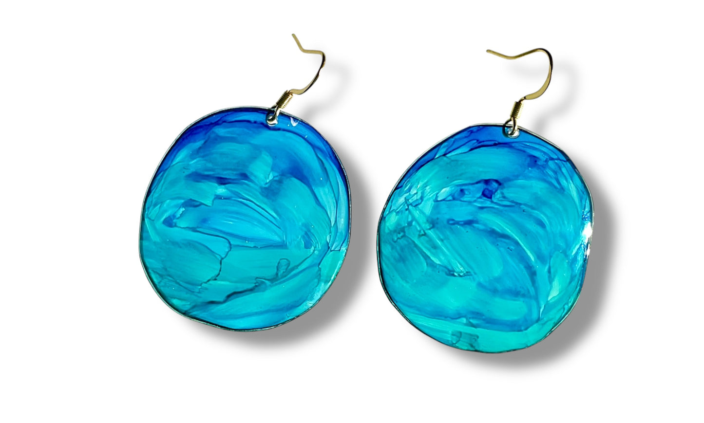 Detail boucles d’oreilles Moorea upcyclées