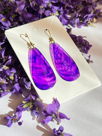 Boucles Iris plastique recyclé  - Kab Lab