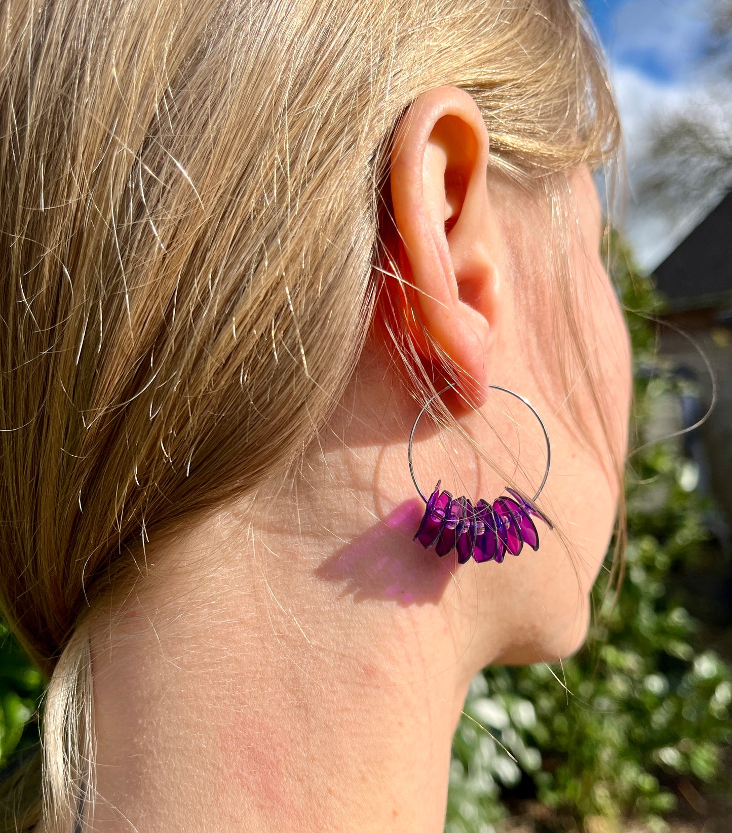 Creoles Kab Lab lilas plastique recycle violet 