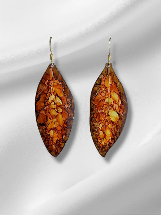 Boucles d’oreilles Grandes Feuilles - Automne