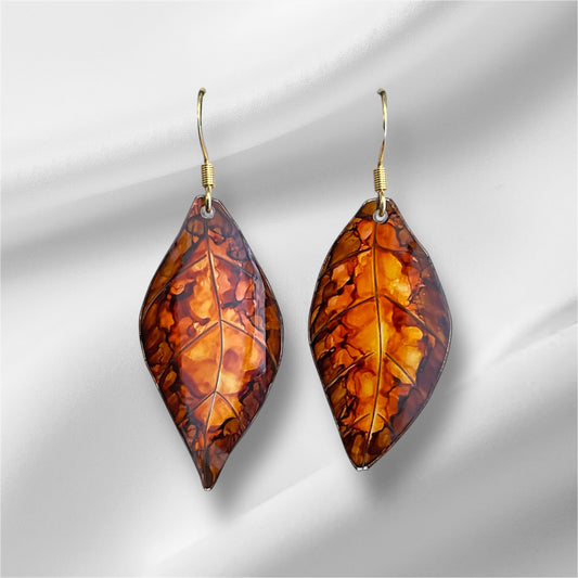 boucles recyclées en forme de feuille aux couleurs automnales