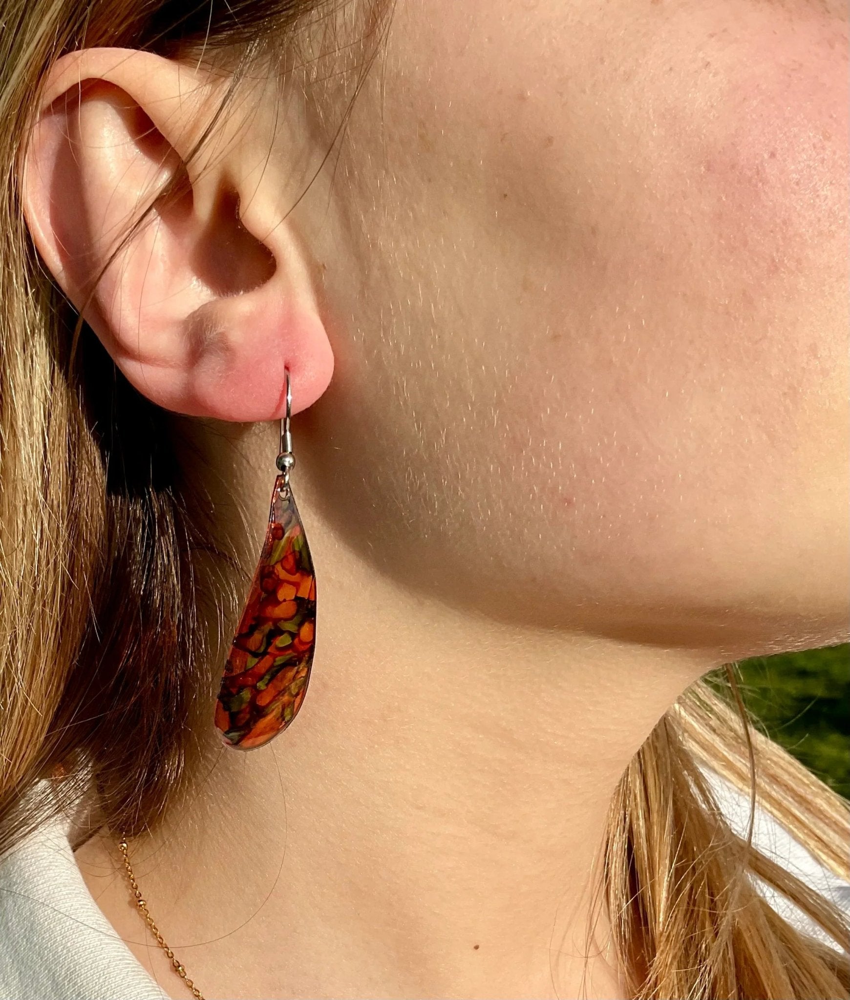 Boucles d'oreilles Feuillages - gouttes - Automne - Kab Lab