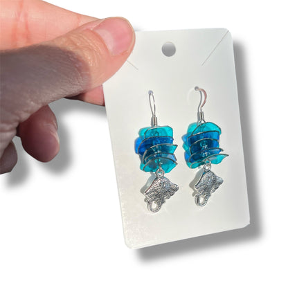 Boucles d’oreilles Manta - Océan - Les breloques - Kab Lab