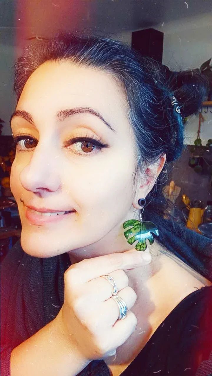 Boucles d’oreilles Monstera - Végétales - Kab Lab