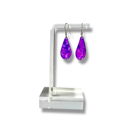 Boucles d’oreilles Pensées - Kab Lab plastique recycle violet 